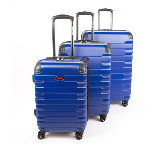 American Flyer Mina 3-Piece Hardside Luggage Se- Blue