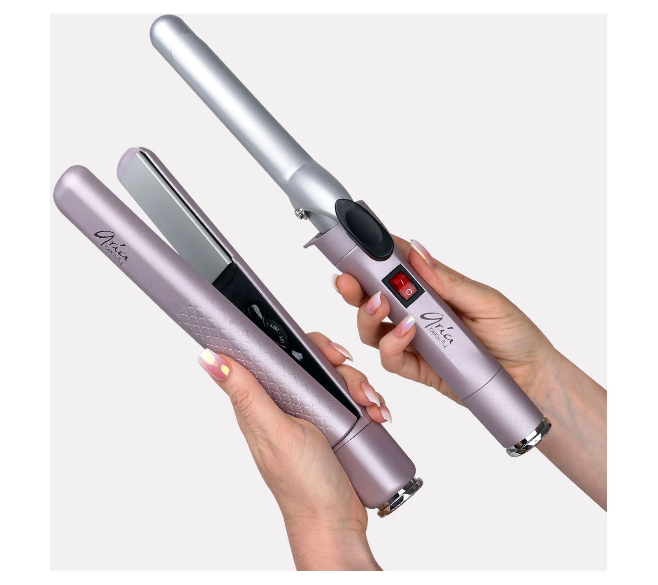 Aria Beauty Pop 'N Lock Straightener & CurlingIron