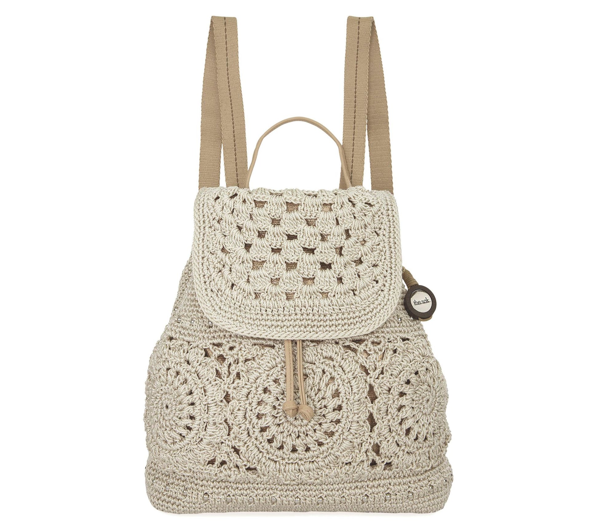 The Sak Sayulita Crochet Backpack