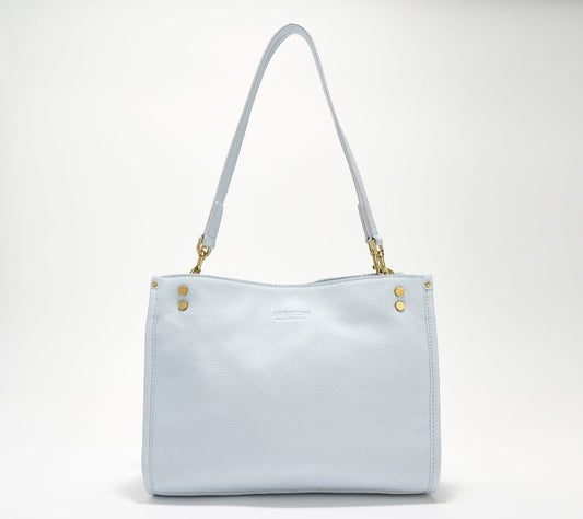 American Leather Co. Lenox Triple Entry Leather Satchel