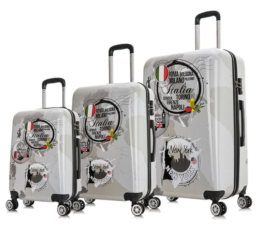 InUSA PRINTS  20"/24/"28" 3-Pc Luggage Set