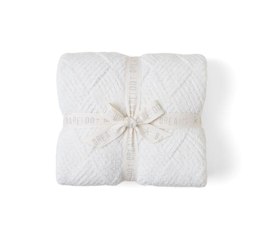 Barefoot Dreams CozyChic Diamond Weave Blanket5" x 60"