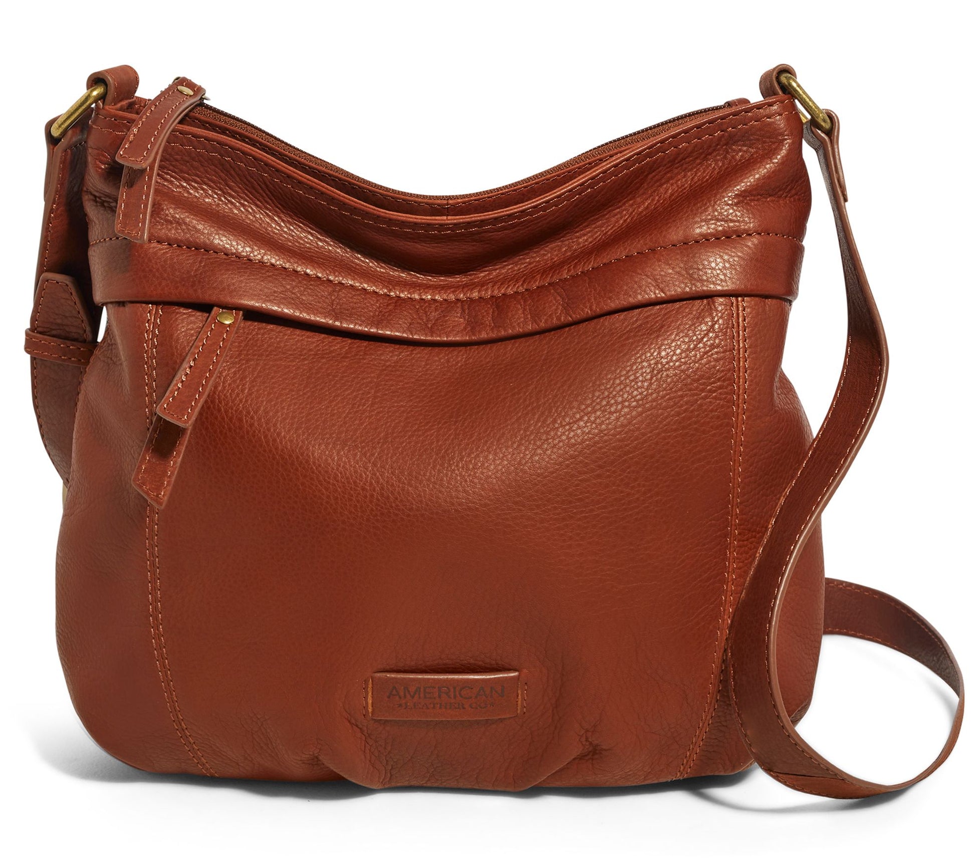 American Leather Co. Acorn Double Entry LeatherCrossbody