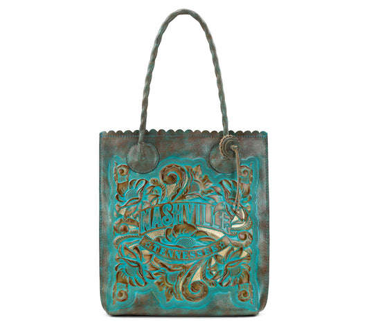 Patricia Nash Cavo Tooled Leather Nashville Tot e