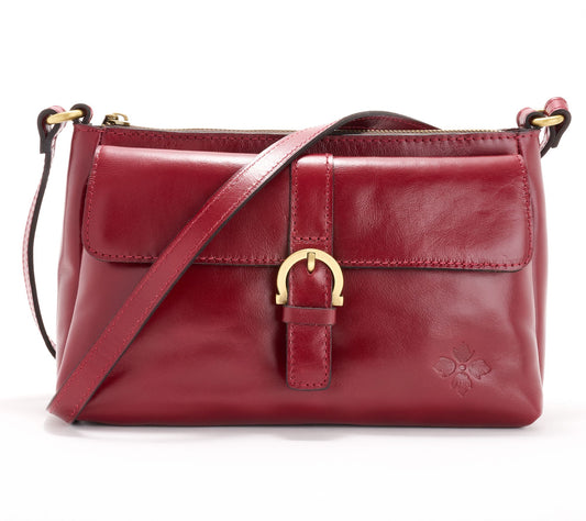 Patricia Nash Montana Collection Leather Maisie Flap Crossbody