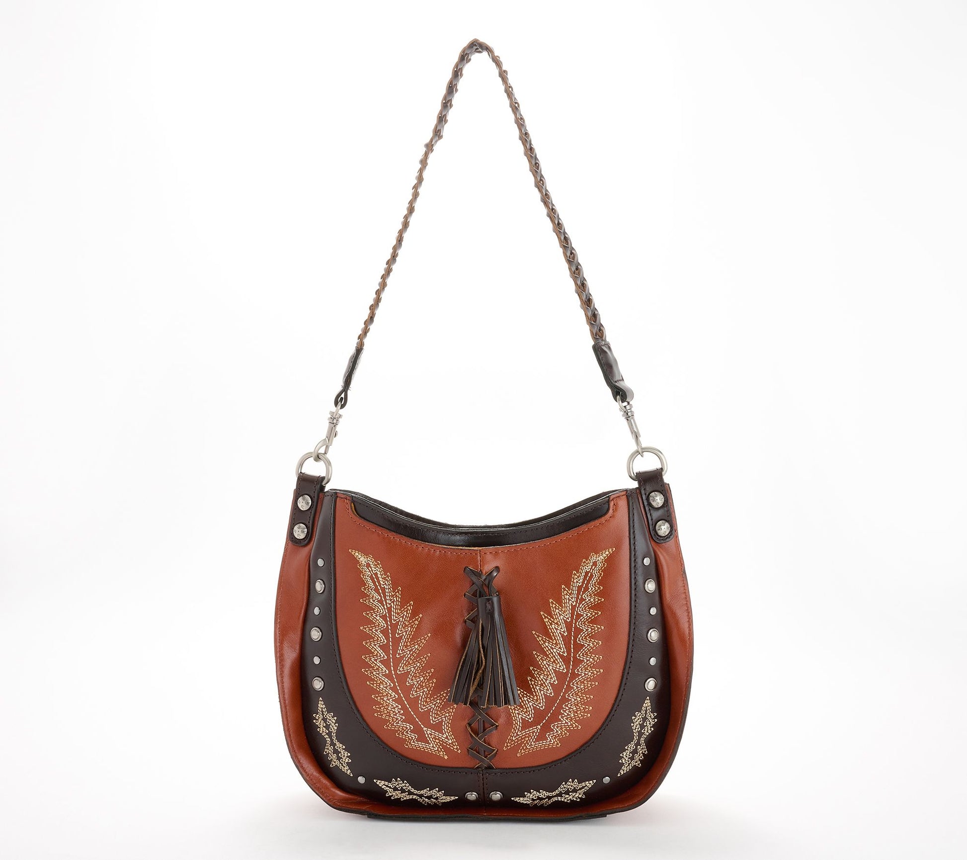 Patricia Nash Montana Collection Camille Leather Hobo Crossbody