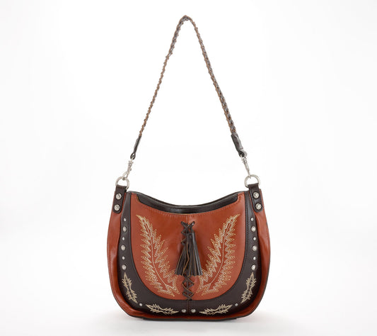 Patricia Nash Montana Collection Camille Leather Hobo Crossbody