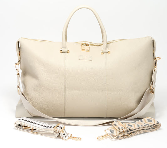 Pom Pom London Leather Weekend Bag with Multi-Straps