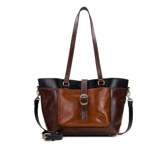 Patricia Nash Noto Leather Shoulder Tote with Crossbody Strap