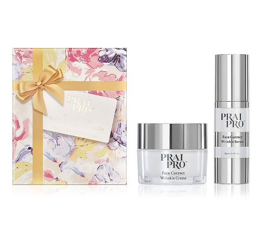 PRAI PRO Face Correct Wrinkle Creme Serum Set w/Gift Box