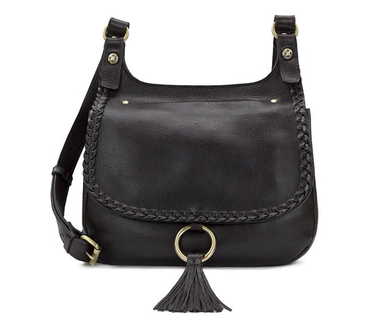 Patricia Nash London Rugged Natural Grain Leather Saddle Bag