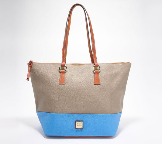 Dooney & Bourke Colorblock Pebble Leather Large Tobi Tote