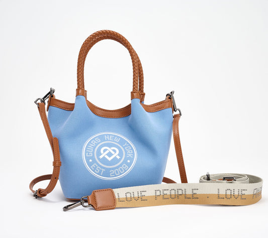 Gunas New York Canvas Mini Ruth Satchel with Crossbody Strap