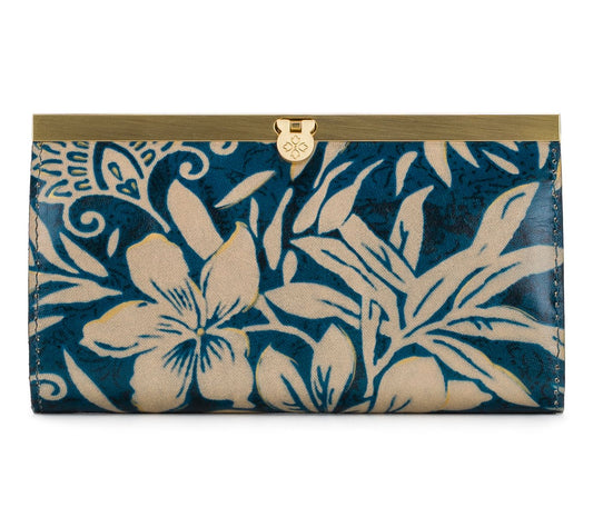 Patricia Nash Cauchy Greek Floral Leather Wallet