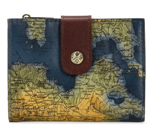Patricia Nash Chiara Greek Map Leather Wallet