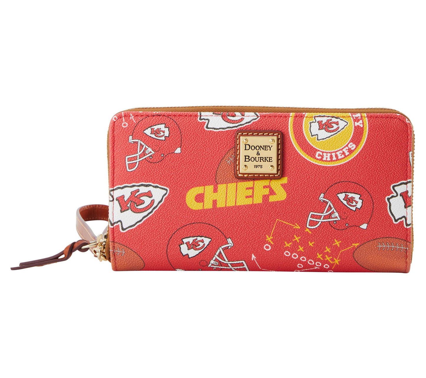 Dooney & Bourke Coated Cotton NFL Large Zip Around Wristlet