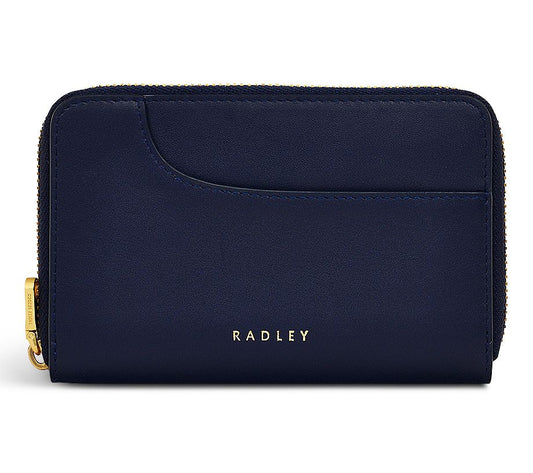RADLEY London P ockets Medium Z ip Leather Navy Wallet