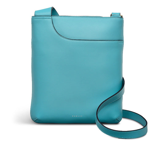 RADLEY London Pockets Medium Zip Turquoise Leather Crossbody