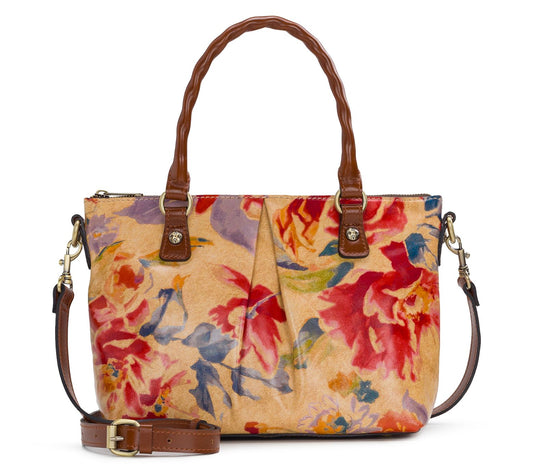 Patricia Nash Zora Leather Top Handle Bag withCrossbody Strap