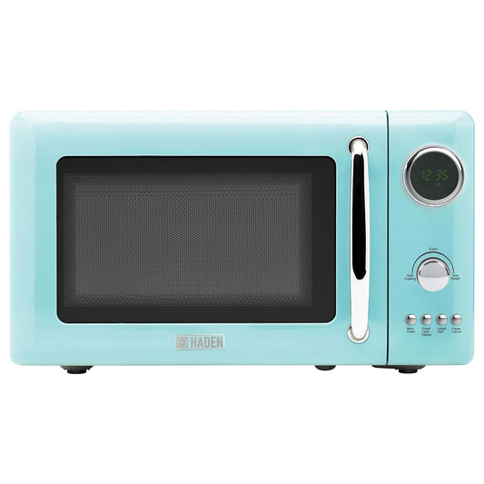 Open Box Haden 700W .7 Cubic Foot Microwave Oven w/Digital Controls, Turquoise