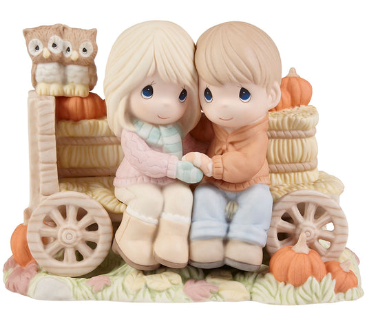 Precious Moments Ltd Ed Couple on Hayride Figurine