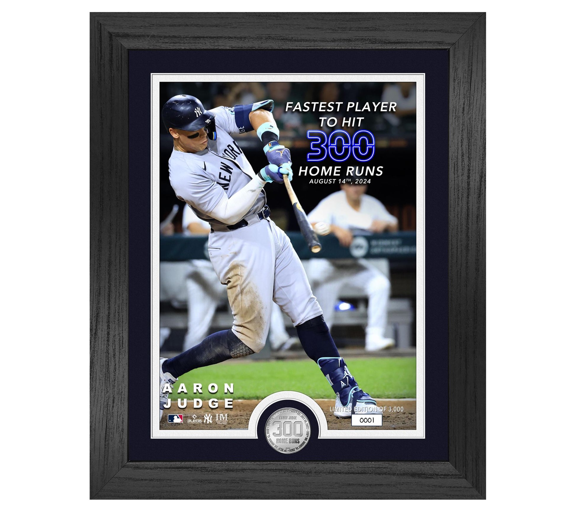 Highland Mint Aaron Judge 300th Homerun SilverCoin Photo