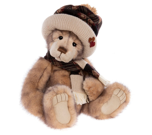 Charlie Bears Comfort Cuddles 16" Plush Bear - Winter Attire