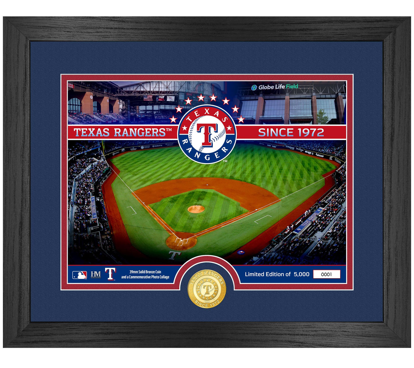 Highland Mint Texas Rangers Bronze Coin StadiumPhoto Mint