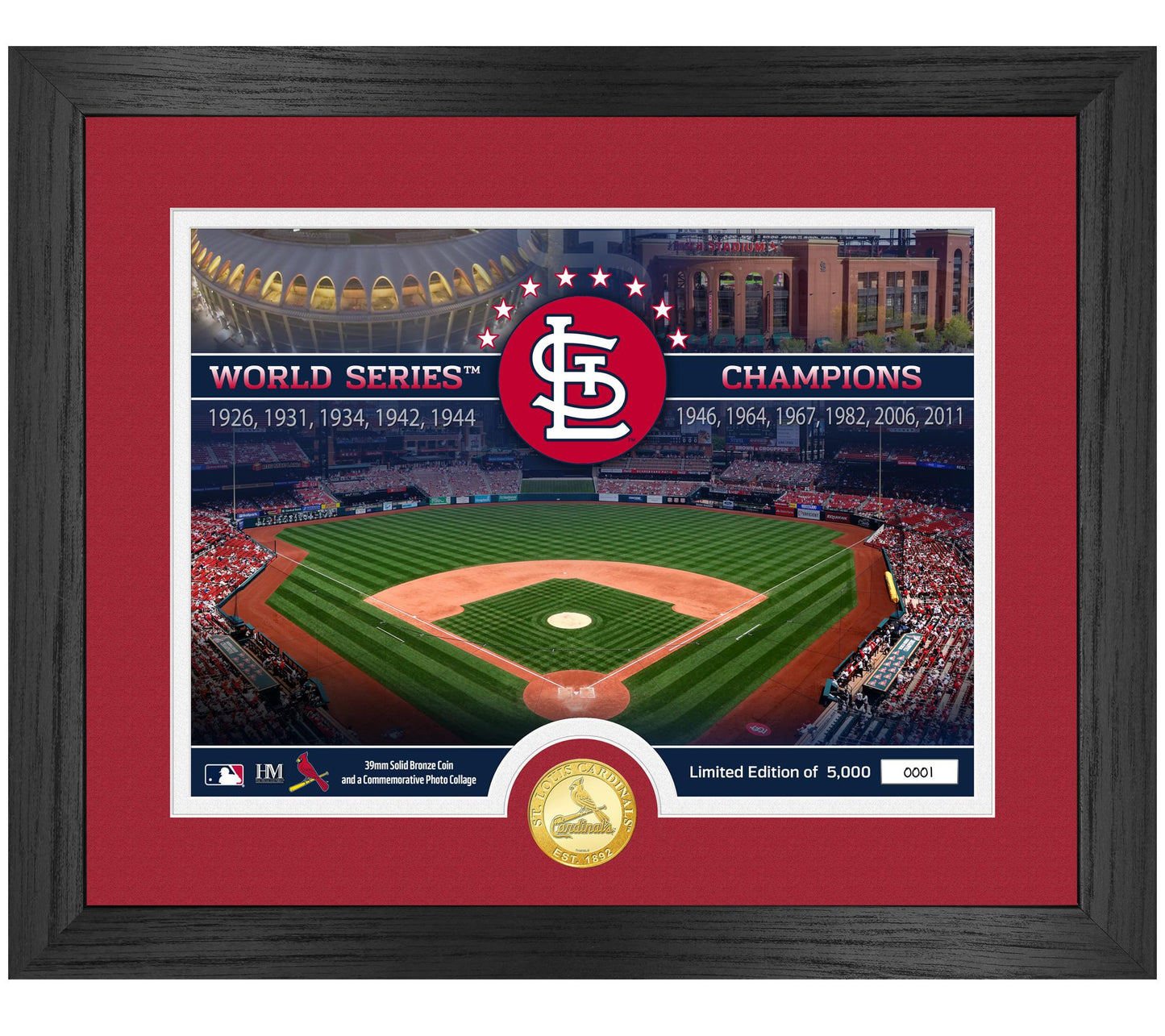 Highland Mint St. Louis Cardinals Bronze Coin Photo Mint