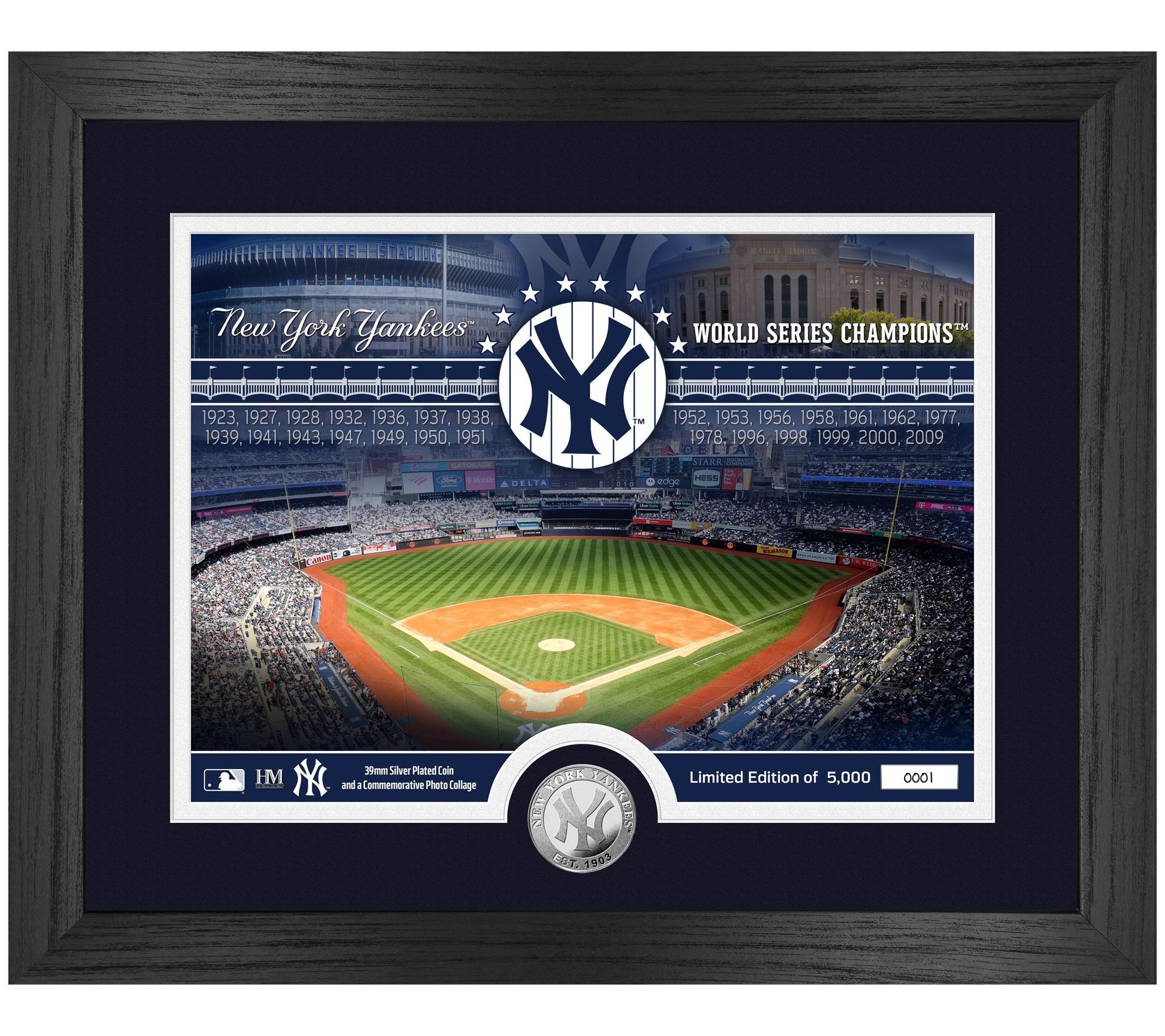 Highland Mint New York Yankees Silver Coin Photo Mint