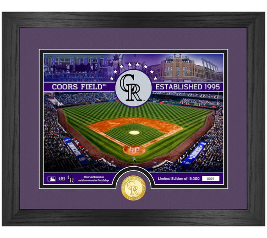 Highland Mint Colorado Rockies Bronze Coin Stadium Photo Mint