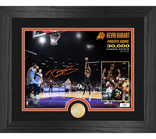 Highland Mint Kevin Durant 30,000 Career Pts Bronze Photo Mint