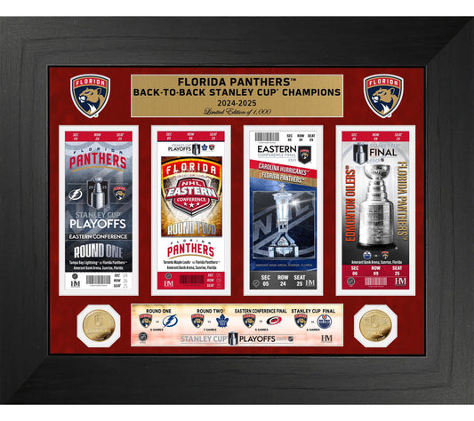 Highland Mint Florida Panthers Deluxe 2025 Champ Ticket Frame