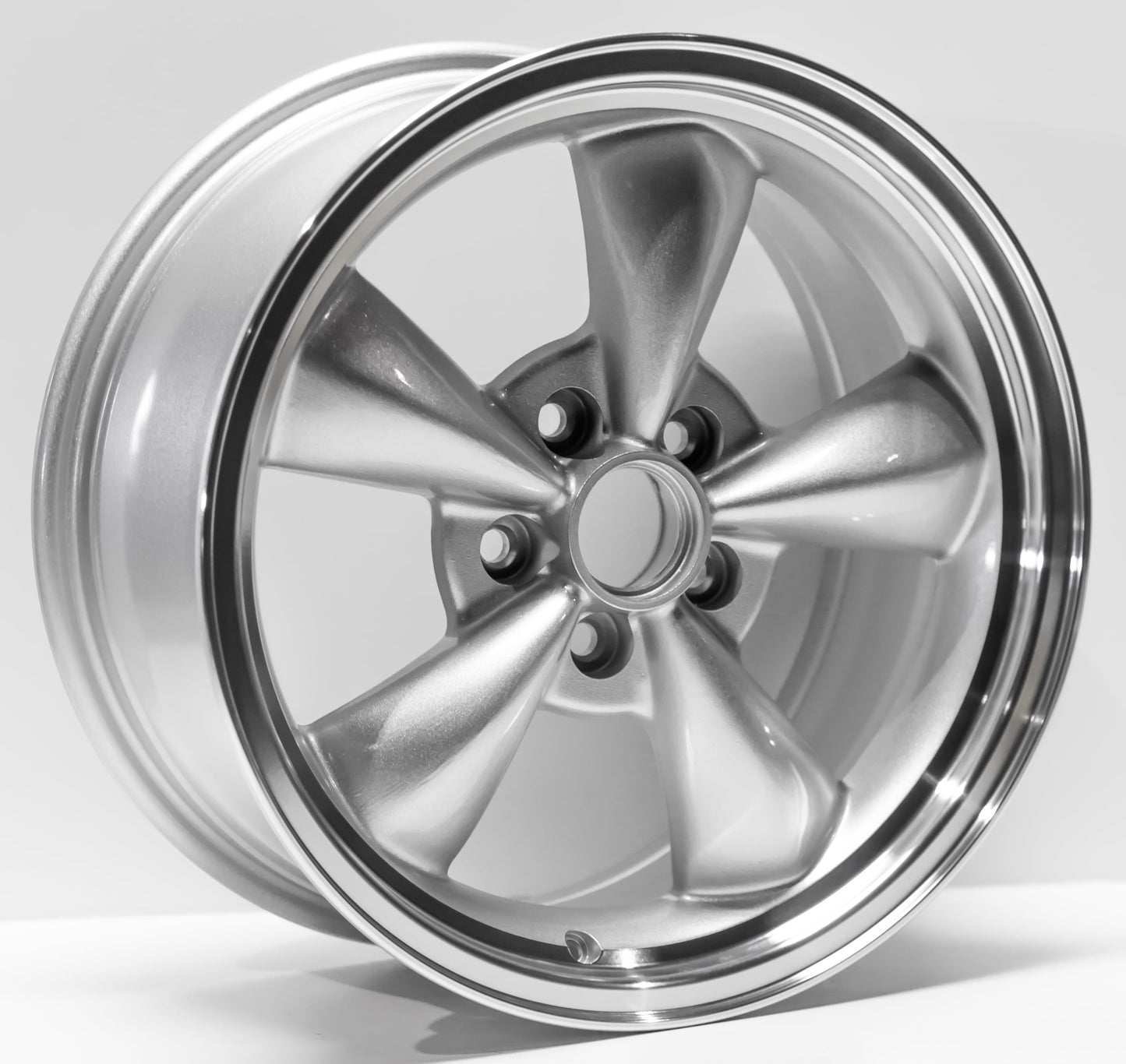 1994-1995 Ford Mustang Replacement Wheel 17"X8" 5 Spoke, Silver Machined and Painted