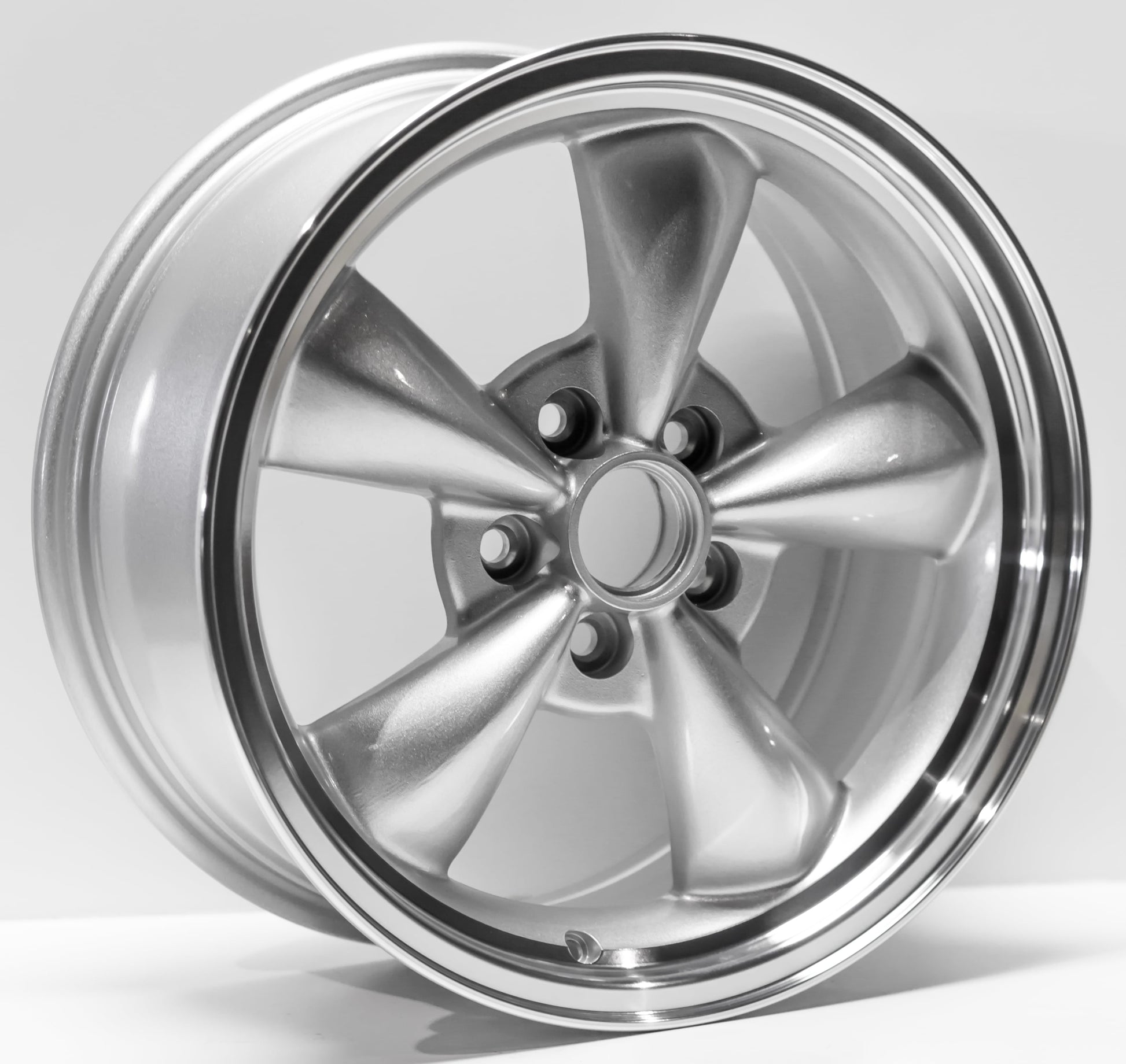 1994-1995 Ford Mustang Replacement Wheel 17"X8" 5 Spoke, Silver Machined and Painted