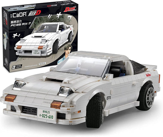 dOMOb Mazda RX-7 FC3S Car Building Kit   Initial-D 25th Anniversary   Realistic Model 1:12 Simulated Build   1552 pcs Blocks   CaDA Bricks Toys for 8+ Age Kids & Adults   for Boys, Hobbyist, Collector