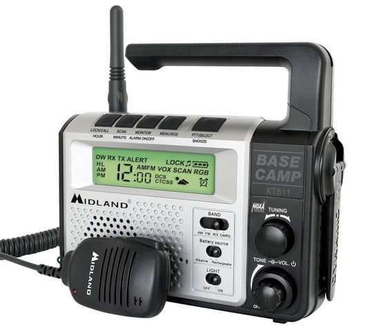 Midland XT511 GMRS Base Camp Emergency CrankRadio