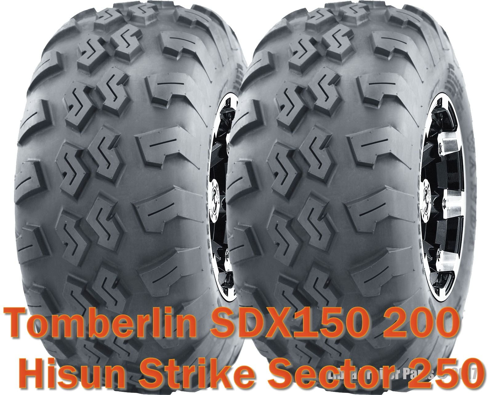 (2) 22x7-10 ATV front tires set Tomberlin SDX150 200 Hisun Strike Sector 250