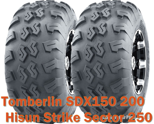 (2) 22x7-10 ATV front tires set Tomberlin SDX150 200 Hisun Strike Sector 250