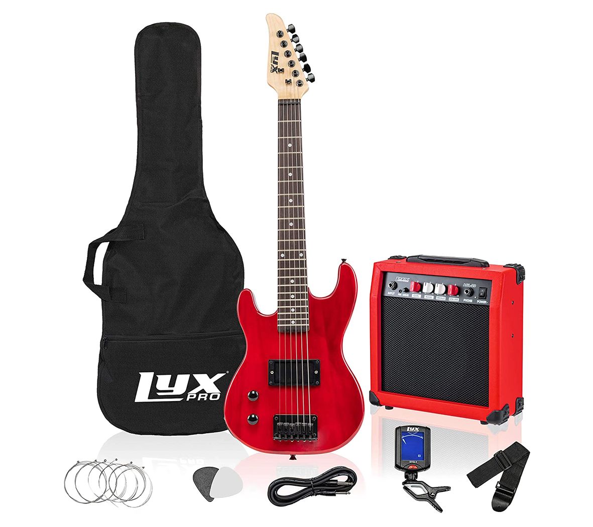 LyxPro 30" Junior Left-Handed Electric Guitar & Starter Kit