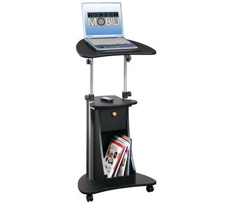 Techni Mobili Mobile Adjustable Laptop Pedestalon Wheels