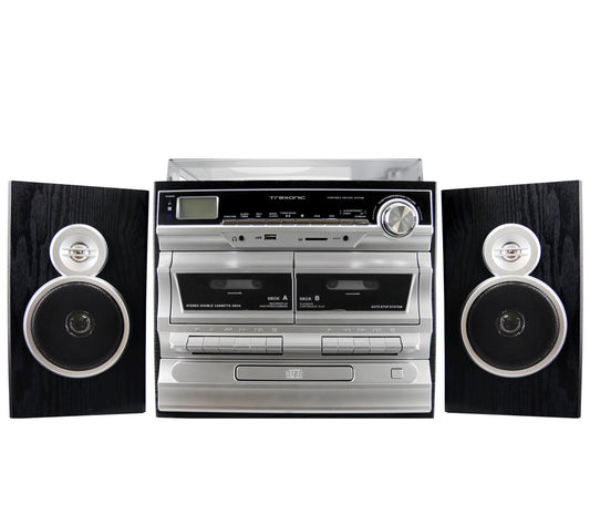 Trexonic 3-Speed Turntable with CD Player and Dual Cassette