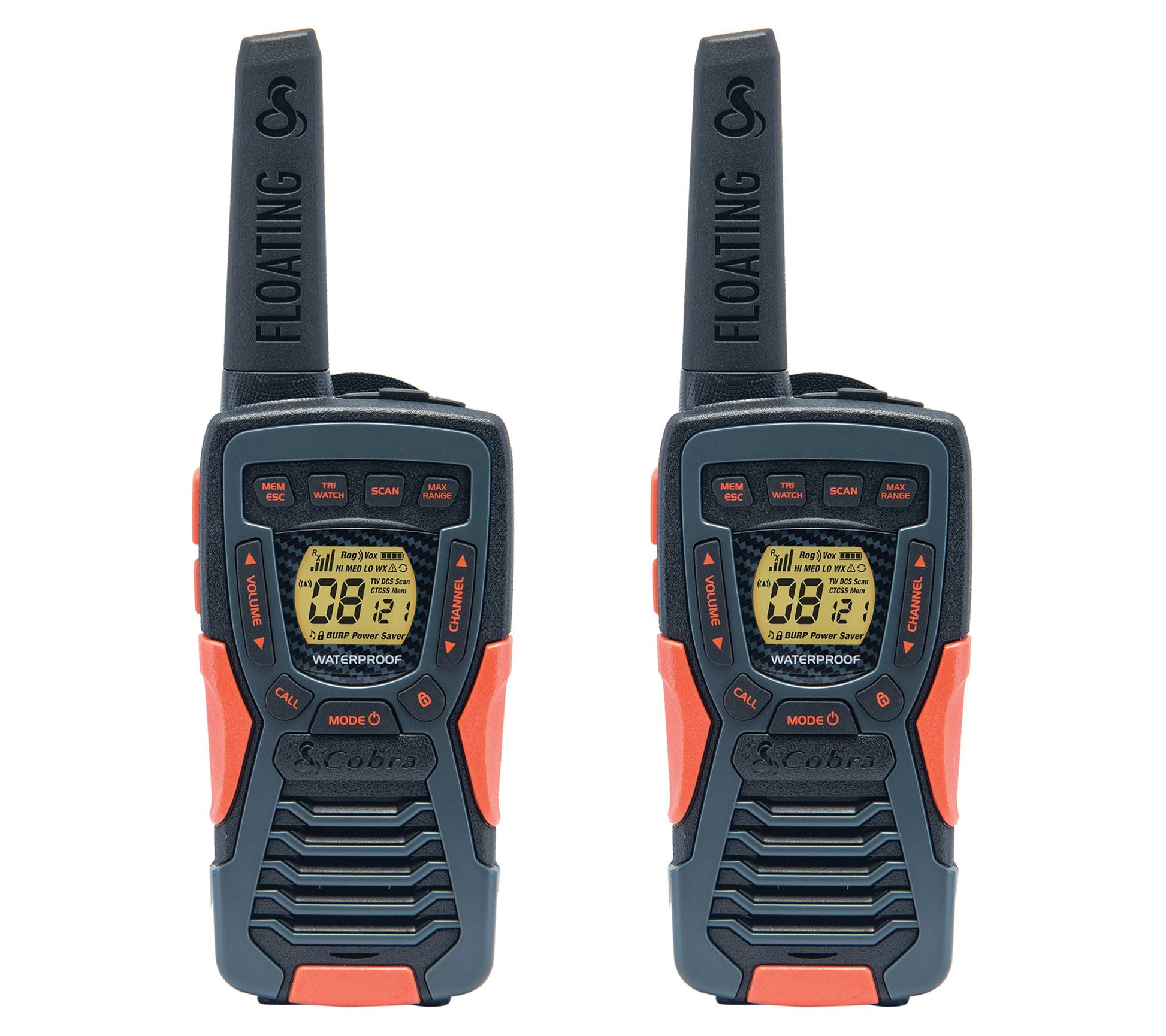 Cobra Floating 37-Mile Range 2-Way Radio 2-Pack