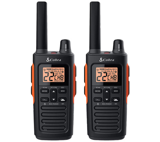 Cobra Rugged Waterproof 38-Mile Range 2-Way Radio 2-Pack