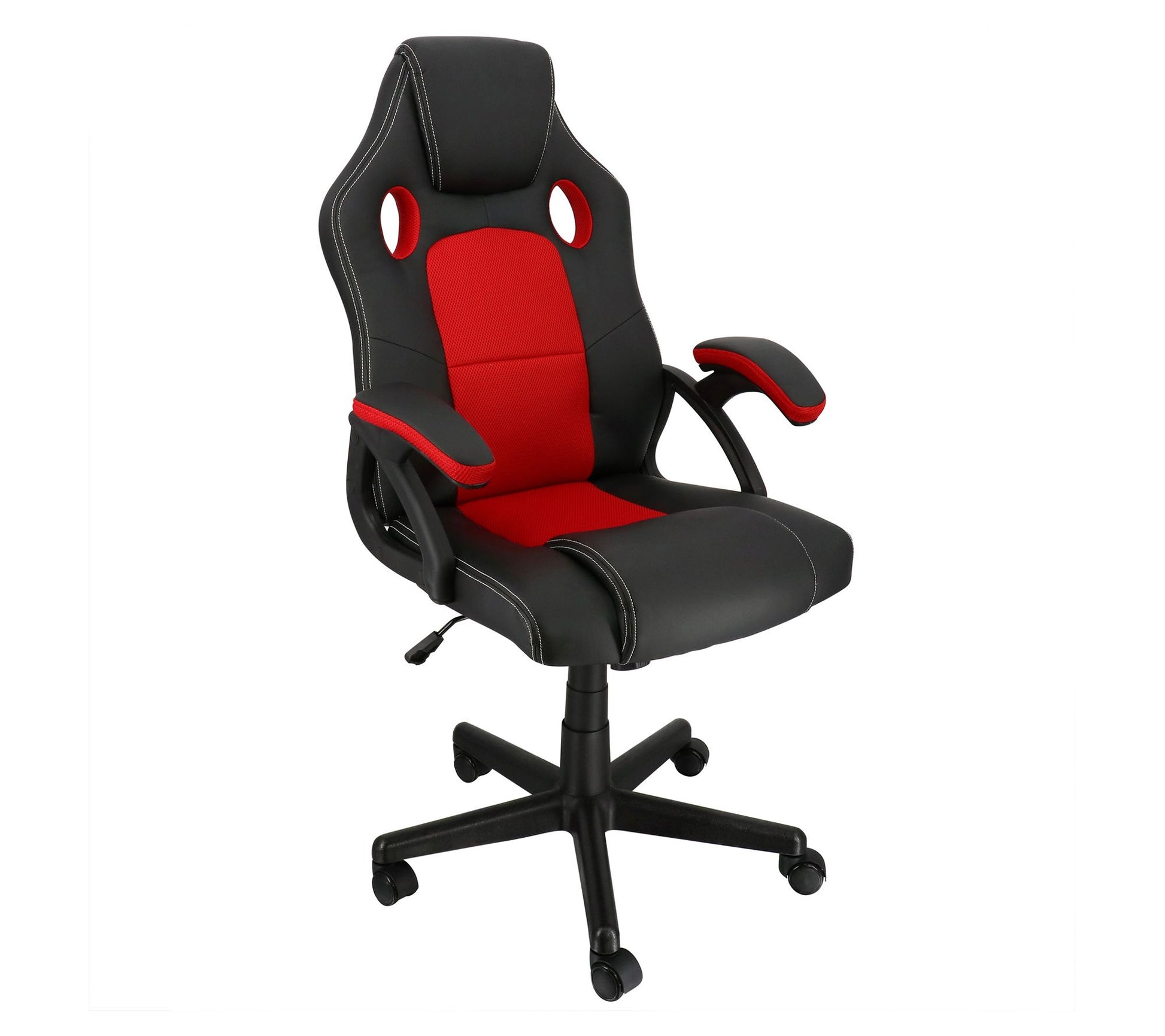 Elama Adjustable Faux Leather Gaming Chair -Black/Red