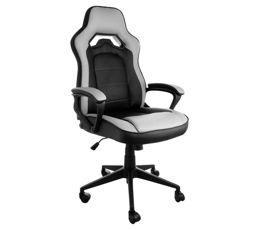 Elama Adjustable Faux Leather Gaming Chair -Gray