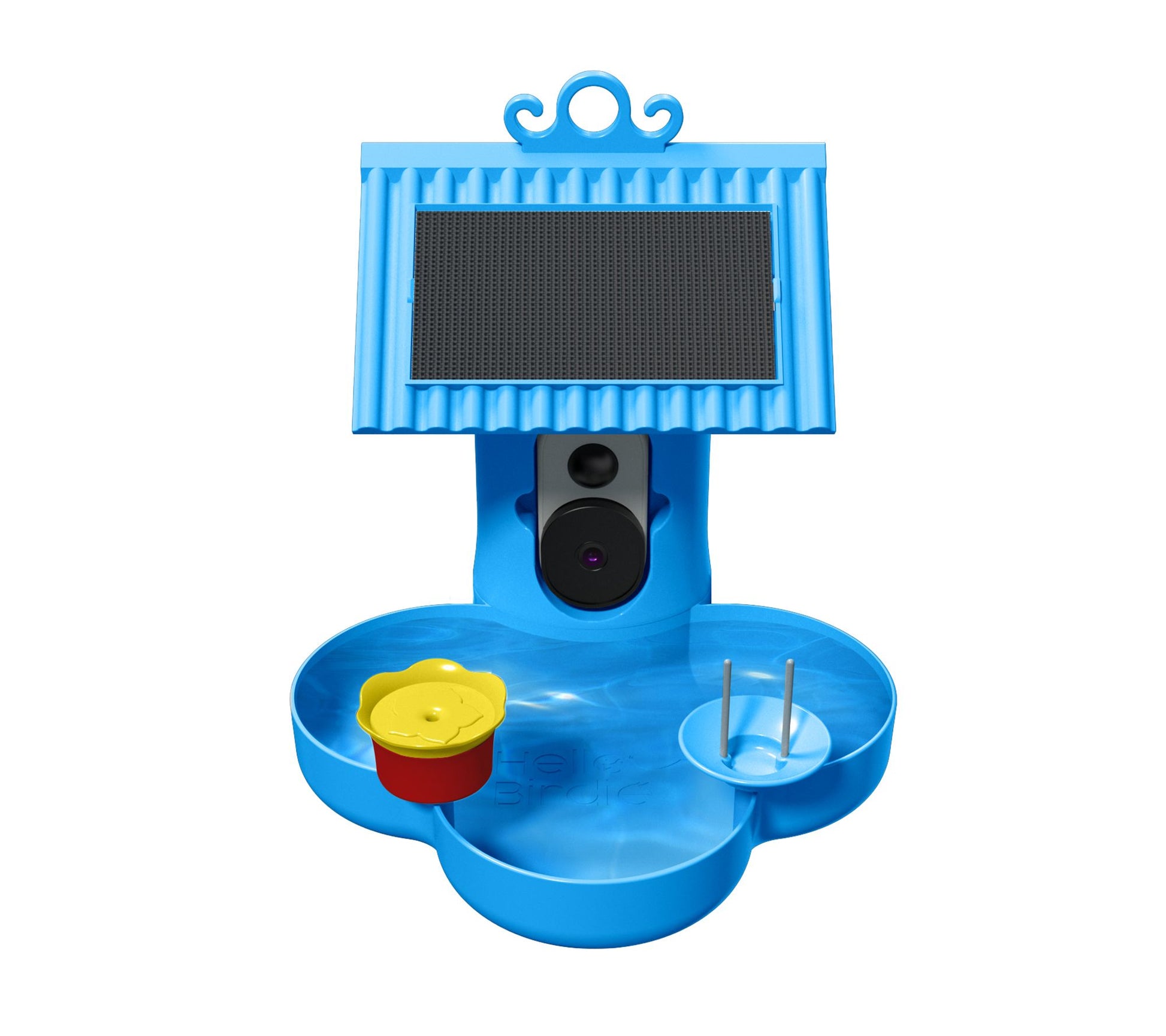 Hello Birdie Smart Bird Feeder with Solar Roof and Bird Bath