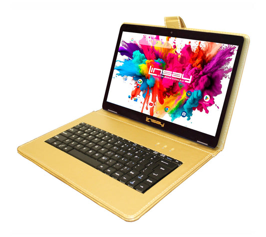LINSAY Tab Octa Core 128GB w/ Keyboard Case Solid