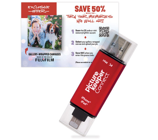 Picture Keeper Connect 128GB Digital Storage Device w/ Fuji Canvas Voucher