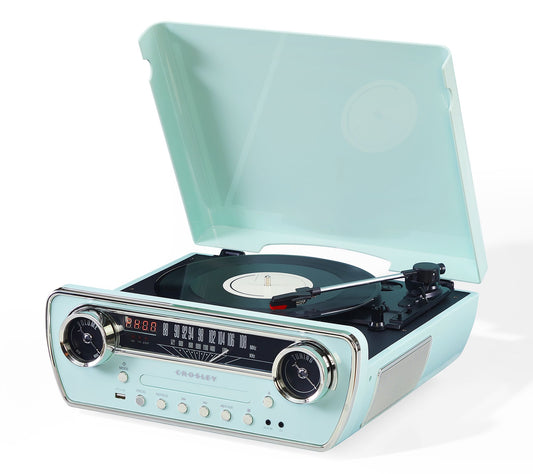 Crosley Powel 7-In-1 Record Player with AM/FM &CD Player